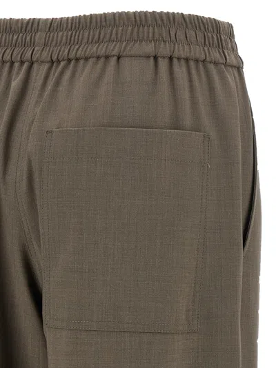Brunello Cucinelli Elastic Waist Casual Pants In Brown