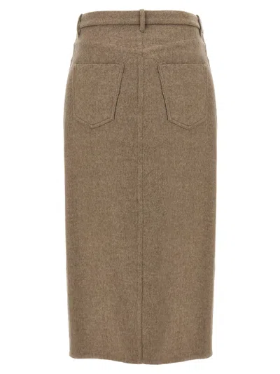 Brunello Cucinelli Wrapped Skirts Beige In Brown