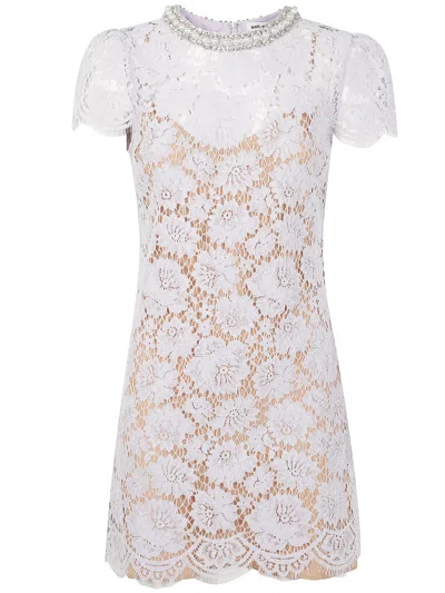 Self-portrait Lilac Lace Mini Dress