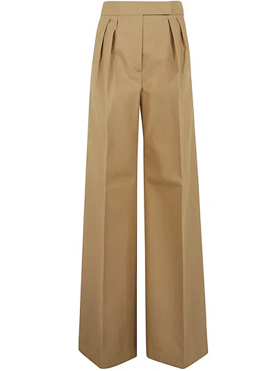Max Mara Women's Corte Cotton Trousers In Brown