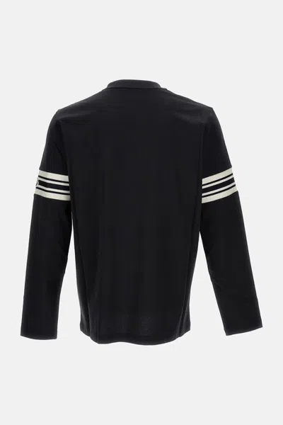 Moncler Long Sleeve Varsity Tee In Black