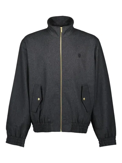 Drôle De Monsieur Track Jacket Flap Pockets In Black