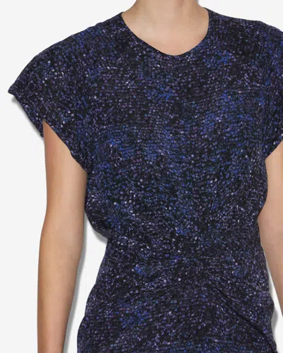 Isabel Marant Terena Sequin-embellished Twisted Dress In Blue