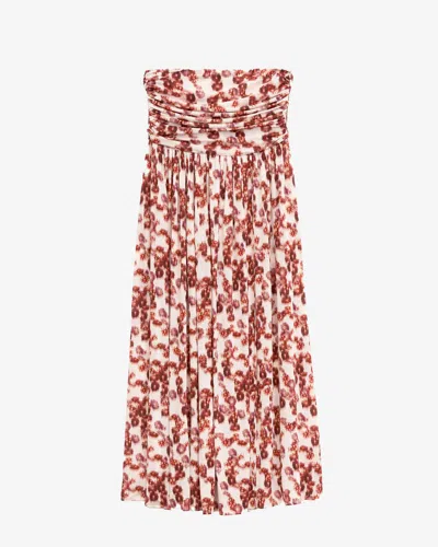Isabel Marant Gwendy Ruched Floral-print Stretch-jersey Maxi Skirt