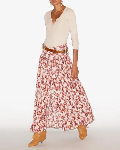 Isabel Marant Gwendy Ruched Floral-print Stretch-jersey Maxi Skirt