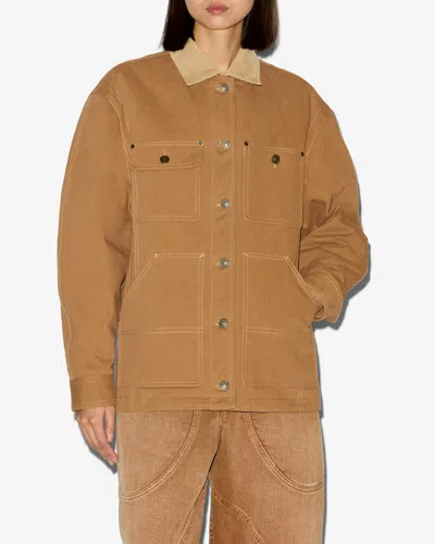 Isabel Marant Long Sleeve Casual Jacket In Brown