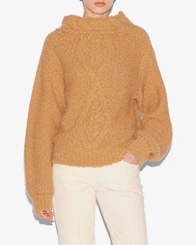 Isabel Marant Caramel-coloured Romane Sweater With Cable Knit Women