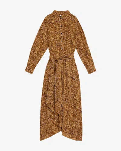 Isabel Marant Samantha Asymmetric Printed Stretch-silk Crepe De Chine Shirt Dress