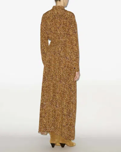 Isabel Marant Samantha Asymmetric Printed Stretch-silk Crepe De Chine Shirt Dress