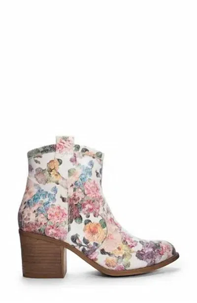 Chinese Laundry Women's Unite Floral Ankle Boot In Ivory
