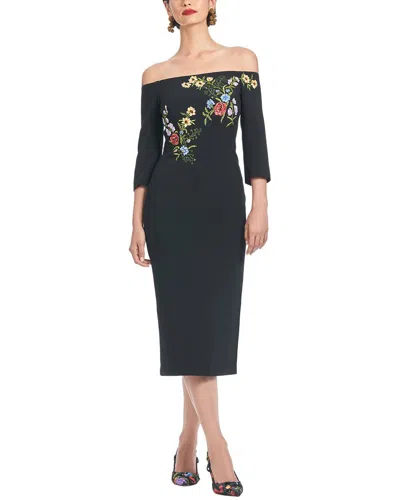 Sachin & Babi Fatima Off-shoulder Embroidered Midi Dress