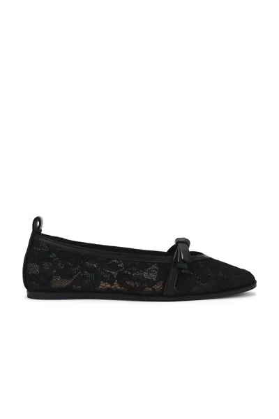 Free People Women's Mesh Mania Bow Flats In Black Pattern