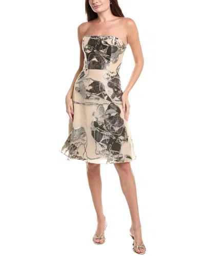 Rene Ruiz Strapless Fil Coupe Cocktail Dress In Multi