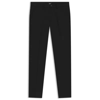 Hugo Boss Tapered-fit Trousers In Machine-washable Stretch Fabric