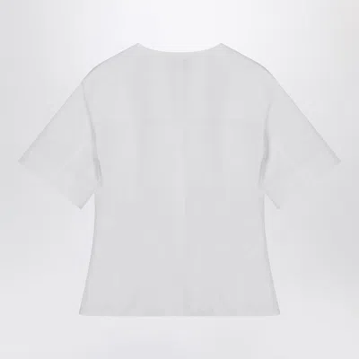 Alexander Mcqueen White Corset Shirt In Poplin Women In White