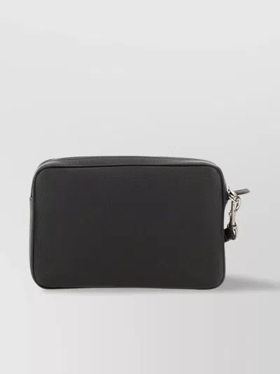 Valentino Clutch Bag With External Pocket And Wrist Strap