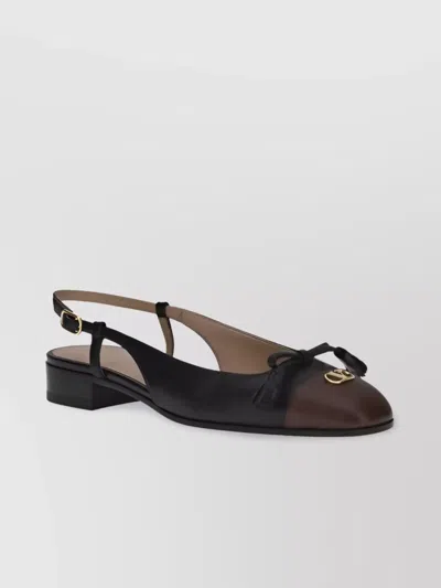 Valentino Valet Du Roi Leather Slingback Ballerina Flat