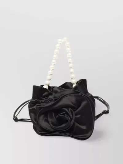 Magda Butrym Pearl Satin Rose Bucket Bag