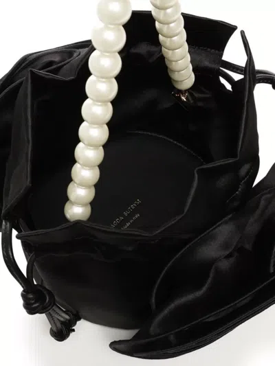 Magda Butrym Pearl Satin Rose Bucket Bag