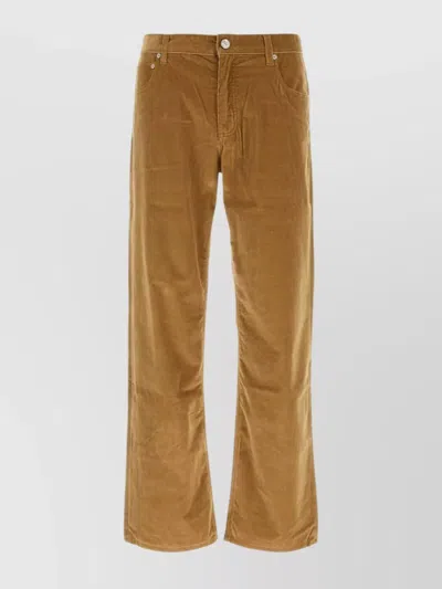 Etro Corduroy Trousers With Front And Back Pockets In Brown