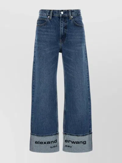 Alexander Wang Wide-leg Denim Jeans Folded Cuffs