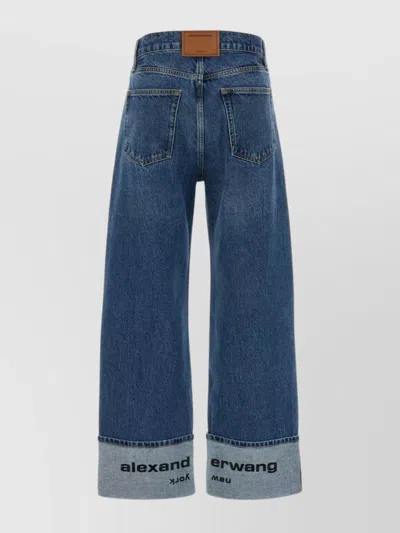 Alexander Wang Wide-leg Denim Jeans Folded Cuffs