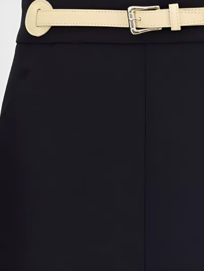 Valentino Garavani Women Skirt With Leather Details