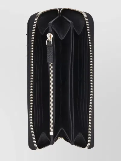 Valentino Rockstud Zipped Wallet In Black