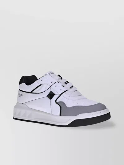 Valentino Low-top One Stud Sneakers In White