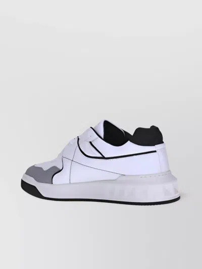 Valentino Low-top One Stud Sneakers In White