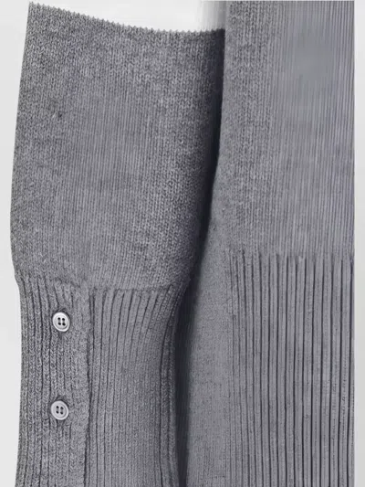 Thom Browne Geese Intarsia Boxy Virgin Wool Crewneck Sweater In Gray