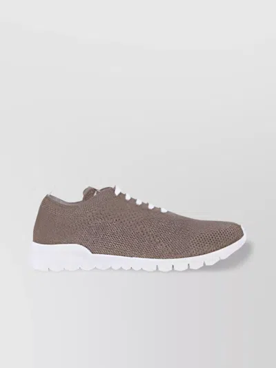 Kiton Cotton Mesh Sneakers Reinforced Toe In Neutral