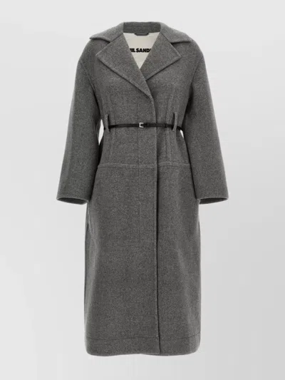 Jil Sander Single-breasted Belted Coat