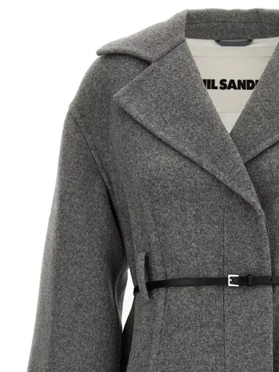 Jil Sander Single-breasted Belted Coat