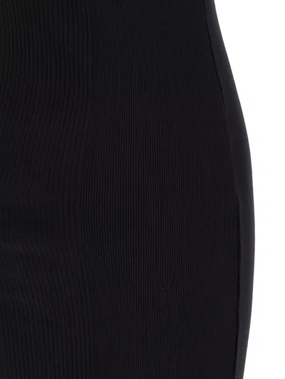 Jean Paul Gaultier Womens Black Ribbed Scoop-neck Cotton-jersey Midi Dress In Black