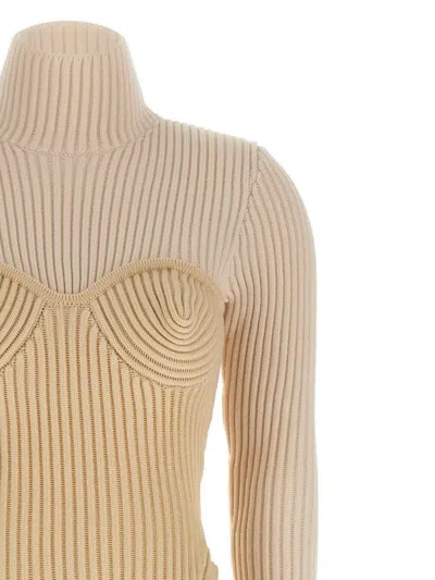 Jean Paul Gaultier Corset Dress Dresses White In Neutral