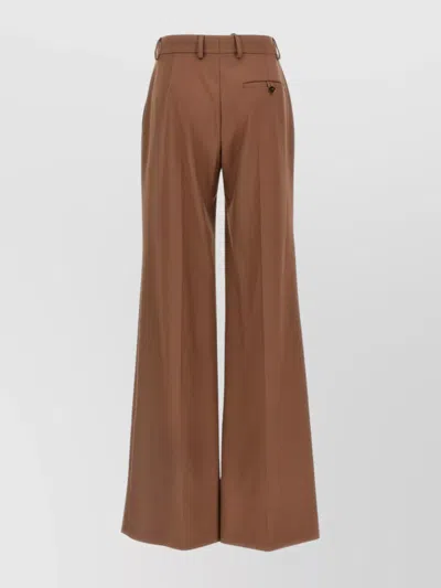 Stella Mccartney Wool Trousers With Wide Leg And Front Crease