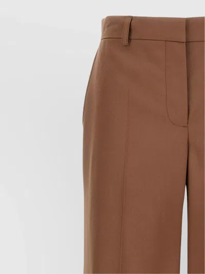 Stella Mccartney Wool Trousers With Wide Leg And Front Crease