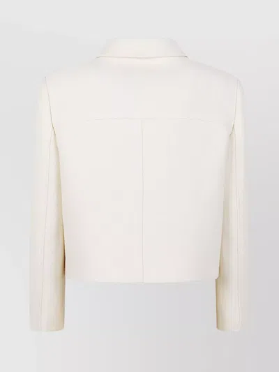 Gucci Wool And Silk Crepe Blazer With Notched Collar