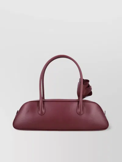 Magda Butrym Brigitte Burgundy Handbag With Structured Silhouette In Red