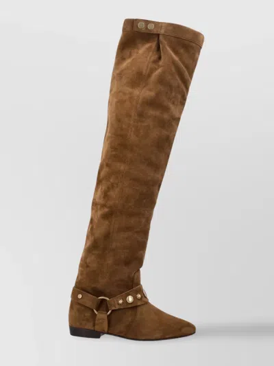 Isabel Marant High Suede Over-the-knee Pointed Toe Boot