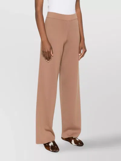 Fabiana Filippi Wool Trousers With Elastic Waistband And Wide-leg Design