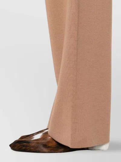 Fabiana Filippi Wool Trousers With Elastic Waistband And Wide-leg Design