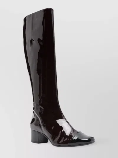 Carel Paris Leather Tall Boots Block Heel