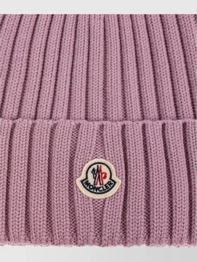 Moncler Pink Logo Beanie Hat