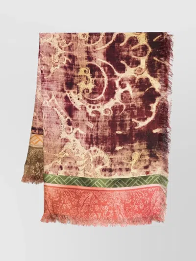 Pierre Louise Mascia Fringed Silk Scarf Soft Texture