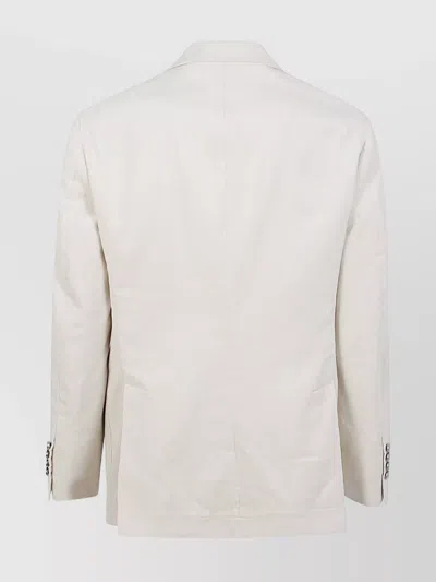 Brunello Cucinelli Ribbed Pattern Double-breasted Suit In Gray
