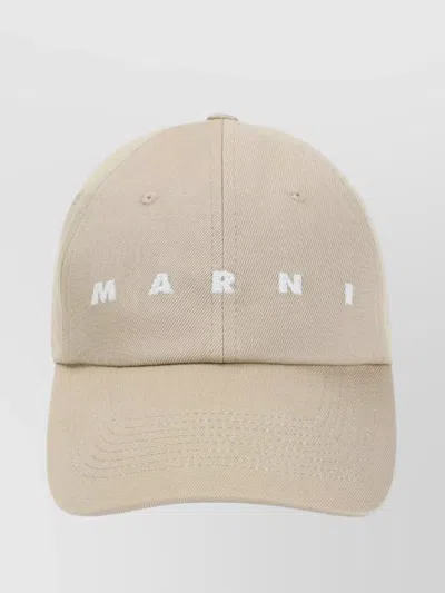 Marni Graphic Embroidered Cotton Canvas Hat
