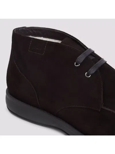 Brioni Suede Leather Desert Boots With Rubber Outsole