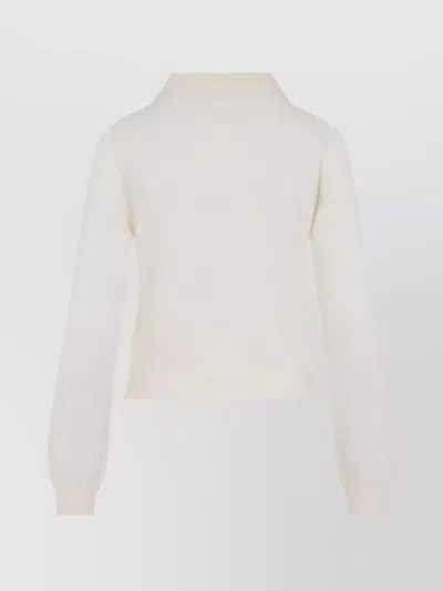 Marni Collared Cotton Knitwear Cardigan In Neutral